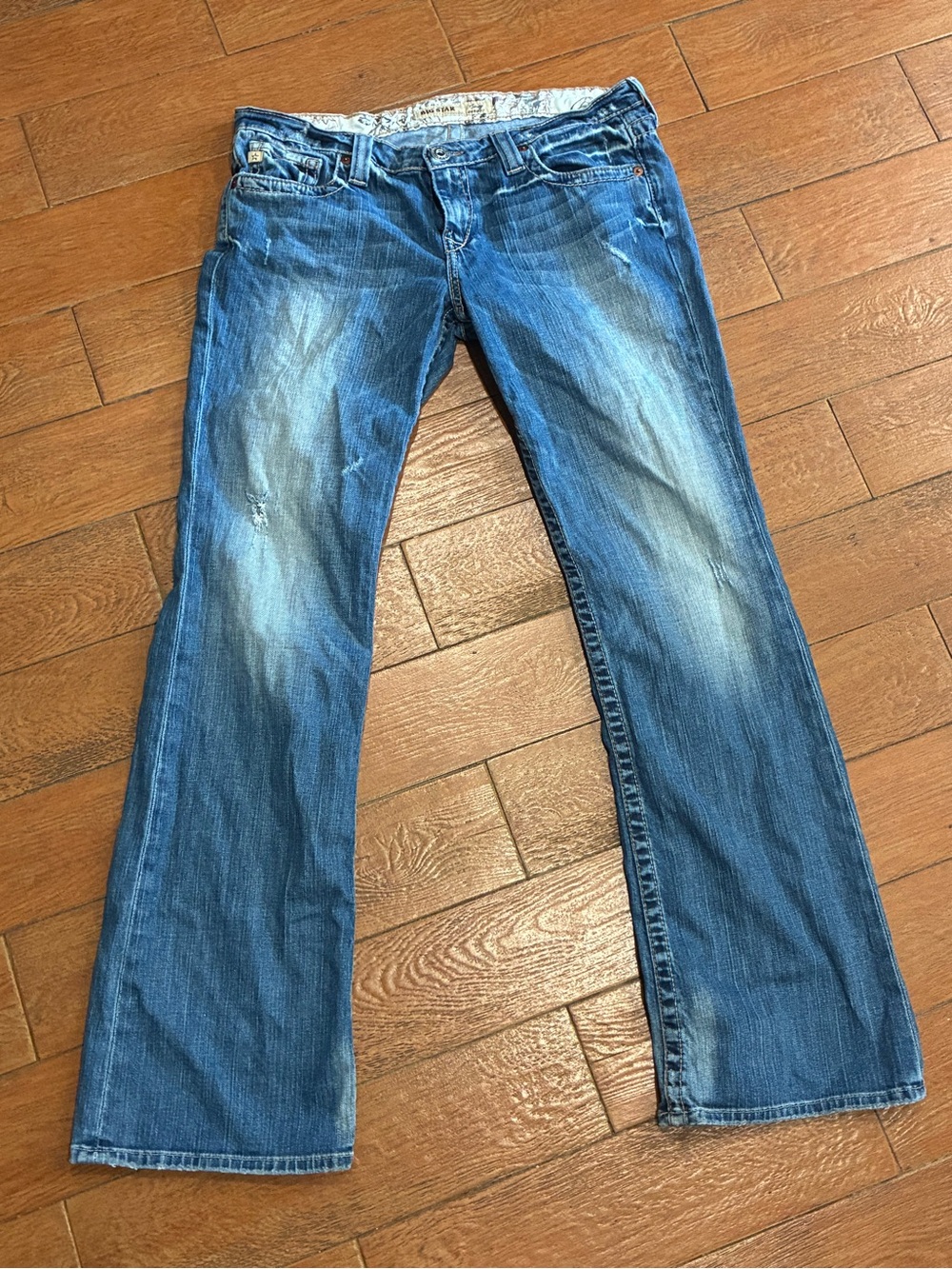 Big Star Casey K Low Rise Bootcut Jeans Women’s 32R Denim  Wash